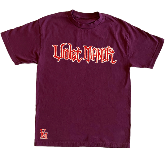 Red on Maroon Logo T