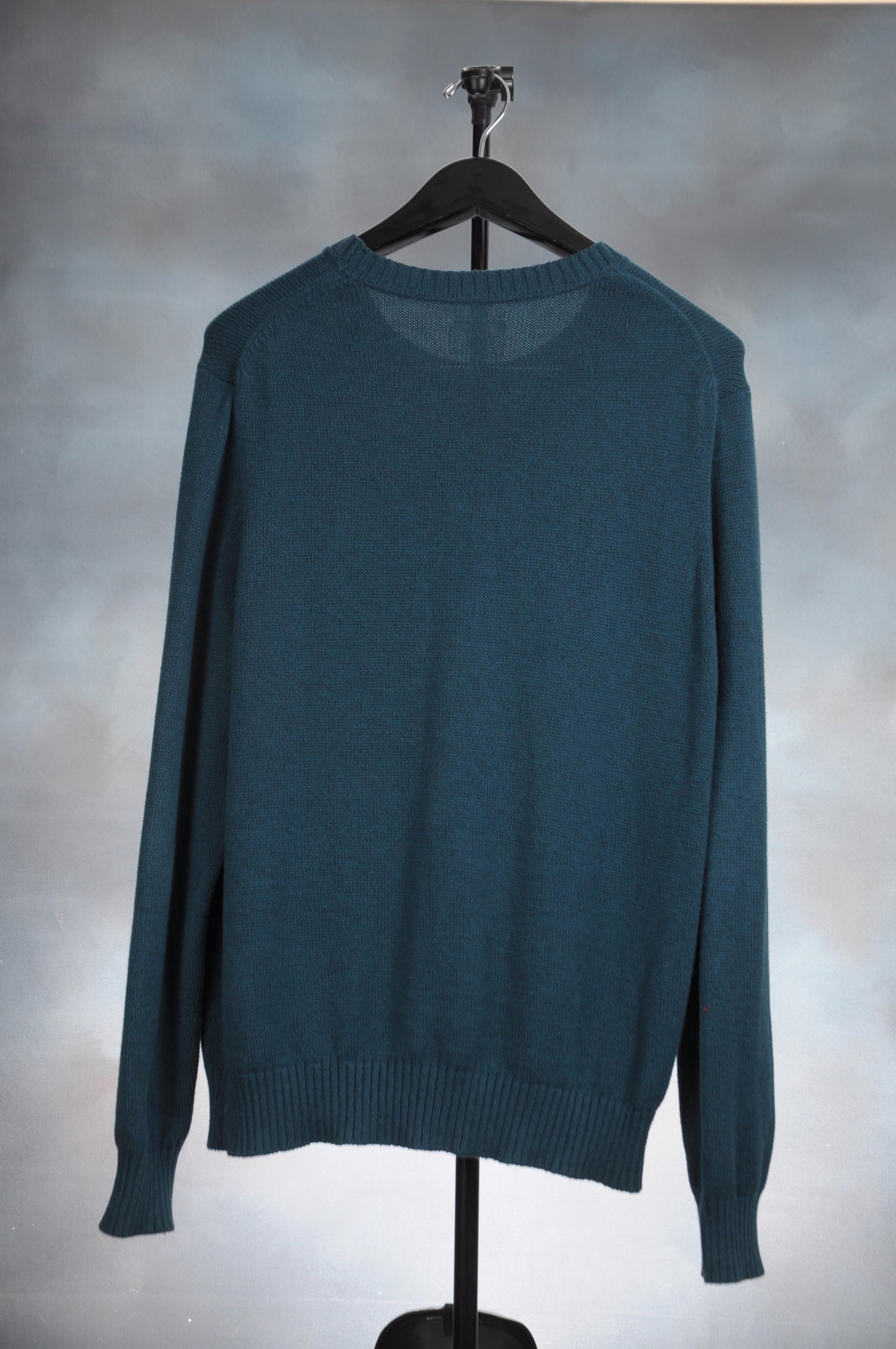 Letter Sweater "F" dark cyan and maroon